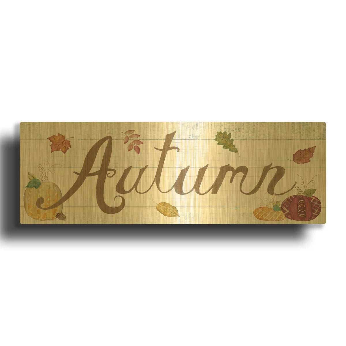 'Autumn Bounty IV' By Courtney Prahl Gold Metal Wall Art