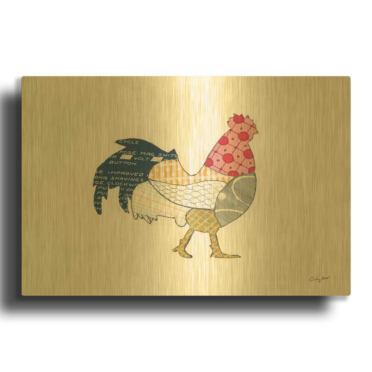 '43417-From the Butcher I' By Courtney Prahl Gold Metal Wall Art