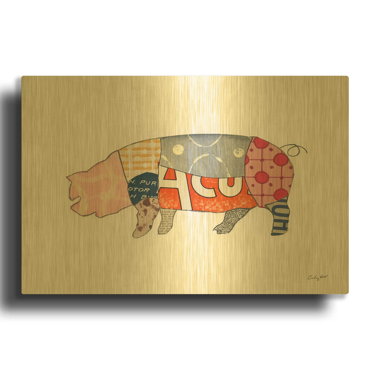 '43418-From the Butcher II' By Courtney Prahl Gold Metal Wall Art