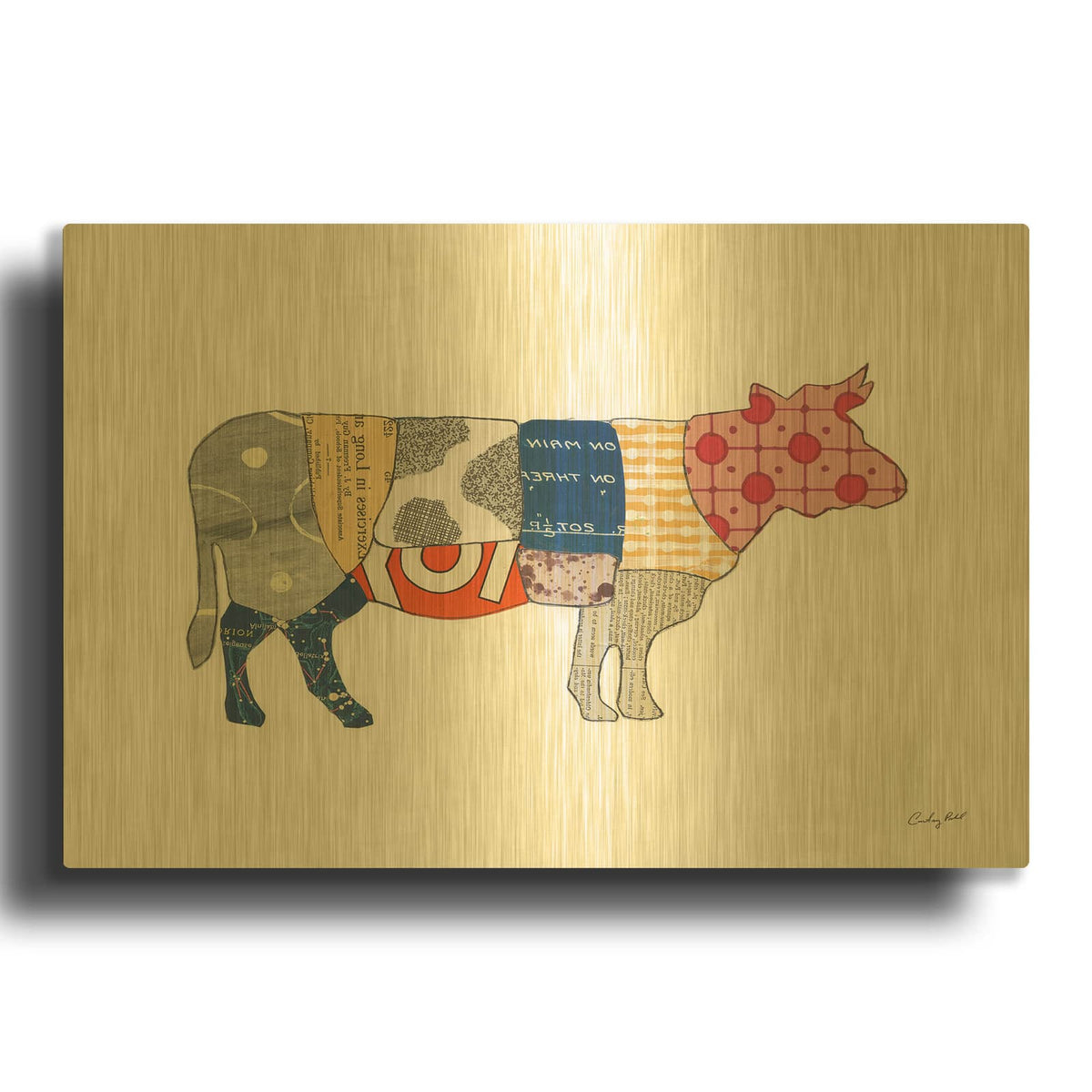 '43419-From the Butcher III' By Courtney Prahl Gold Metal Wall Art