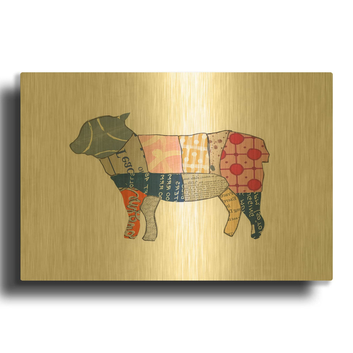 '43420-From the Butcher IV' By Courtney Prahl Gold Metal Wall Art