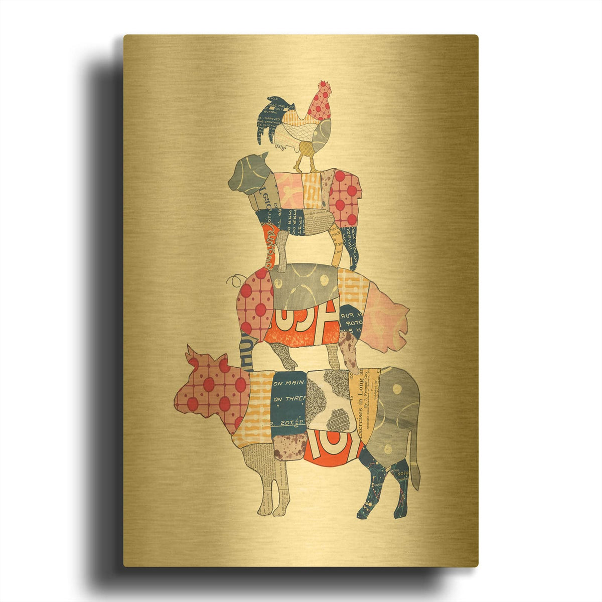 '43421-From the Butcher V' By Courtney Prahl Gold Metal Wall Art