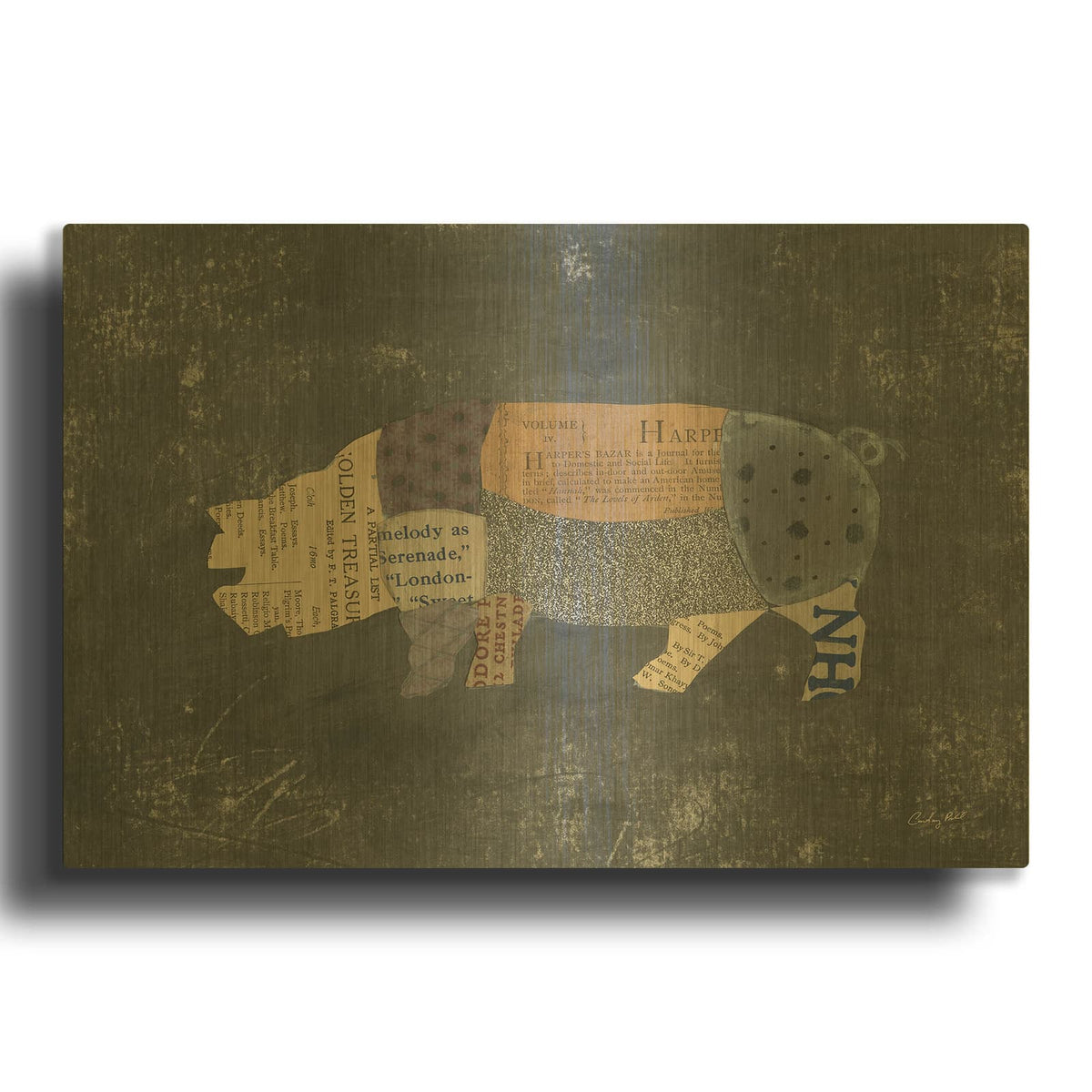 '43423-From the Butcher VII' By Courtney Prahl Gold Metal Wall Art
