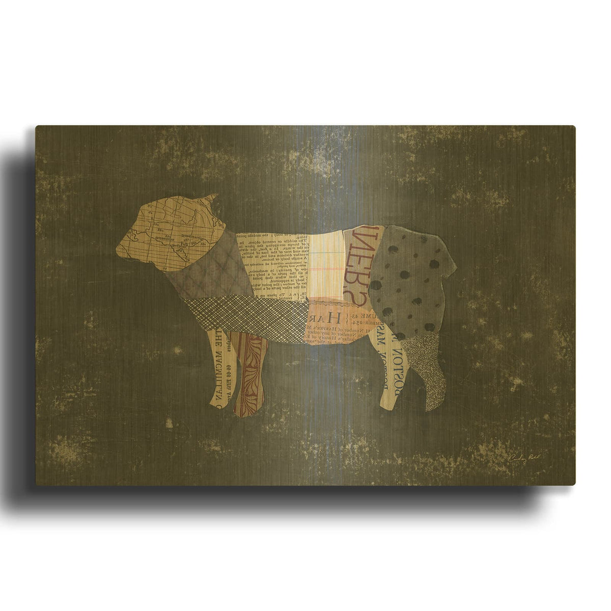 '43425-From the Butcher Elements 19' By Courtney Prahl Gold Metal Wall Art