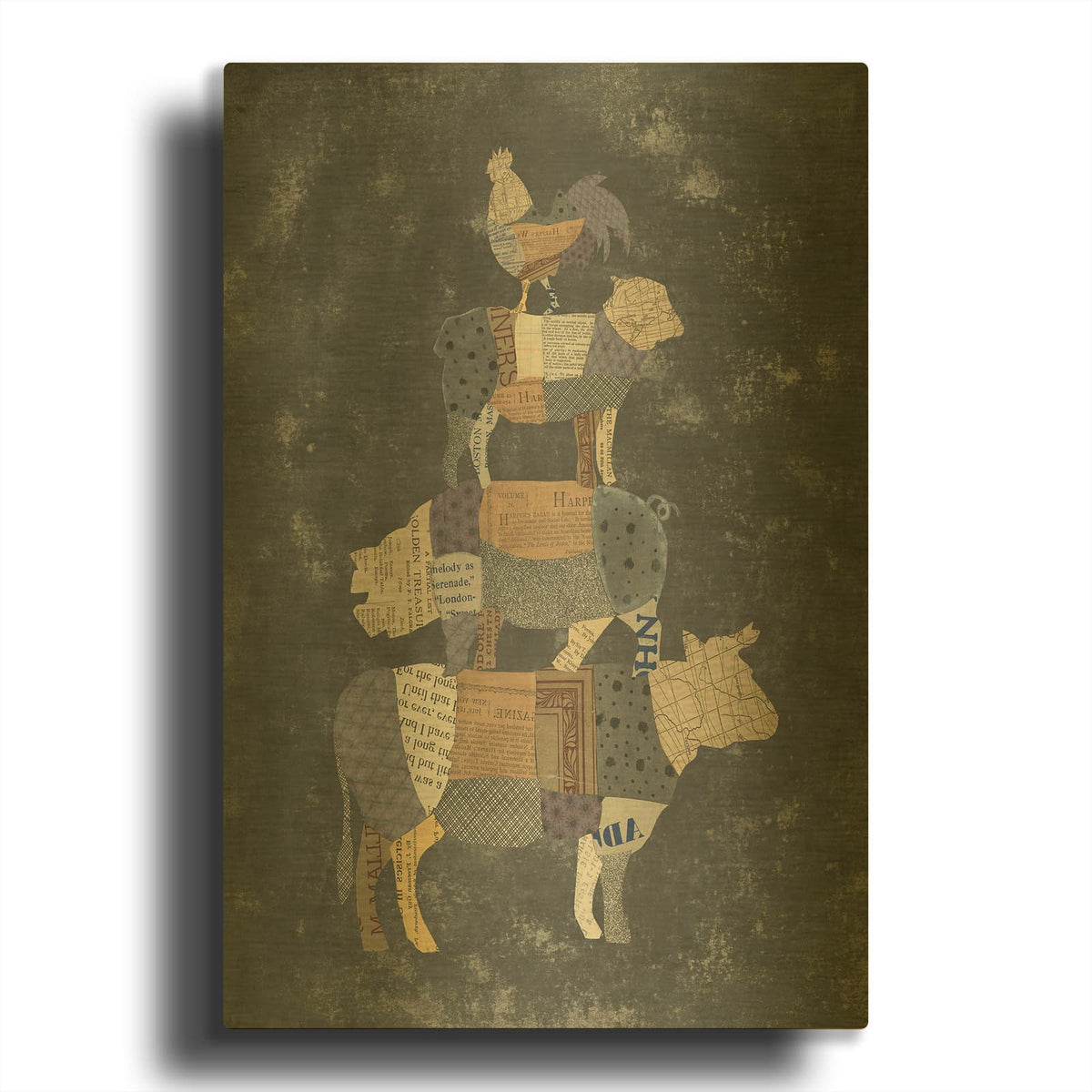 '43426-From the Butcher X' By Courtney Prahl Gold Metal Wall Art