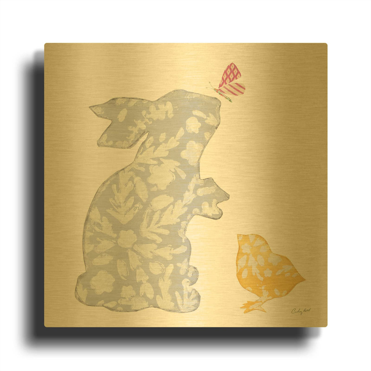 '43715-Spring Has Sprung I' By Courtney Prahl Gold Metal Wall Art