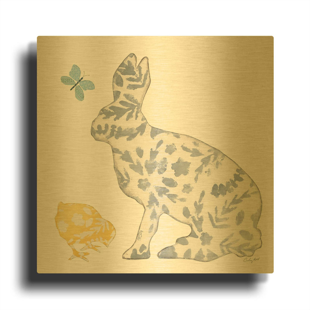 '43718-Spring Has Sprung IV' By Courtney Prahl Gold Metal Wall Art