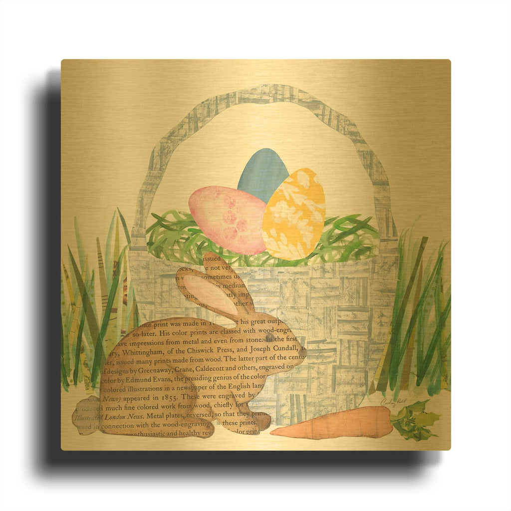 '43719-Spring Has Sprung V' By Courtney Prahl Gold Metal Wall Art
