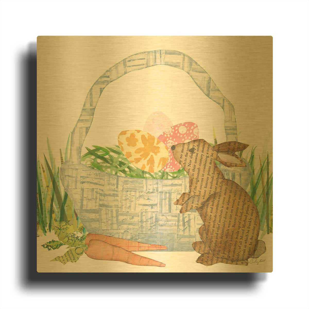 '43720-Spring Has Sprung VI' By Courtney Prahl Gold Metal Wall Art