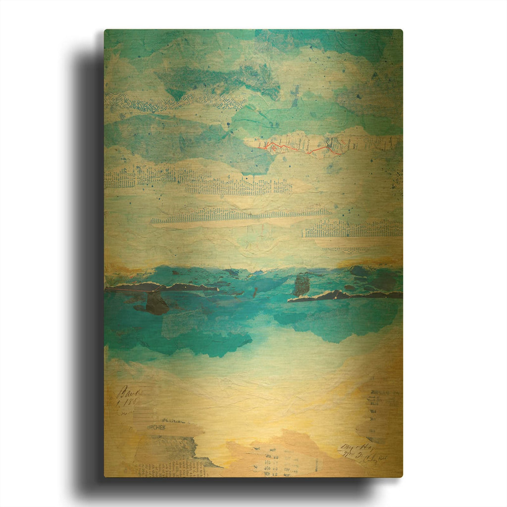 '44179-Abstract Coastal III' By Courtney Prahl Gold Metal Wall Art