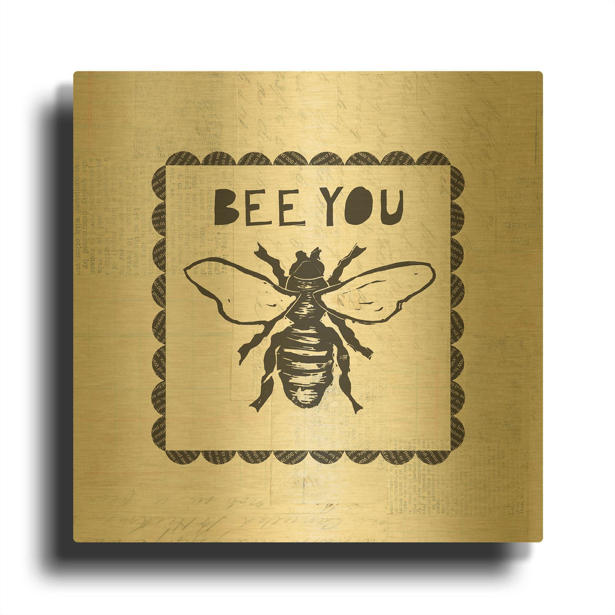 '44528-Bee Stamp Bee You' By Courtney Prahl Gold Metal Wall Art