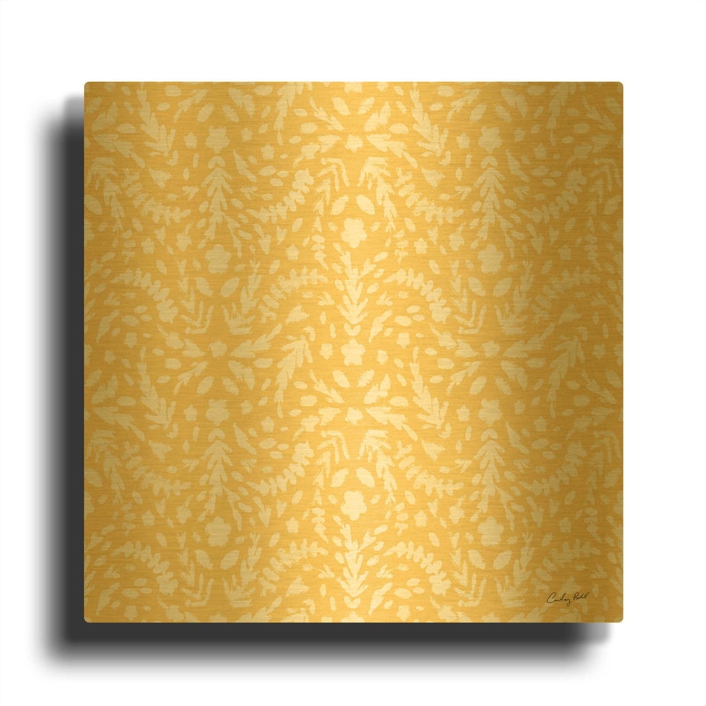 '47825-Spring has Sprung Pattern IIA' By Courtney Prahl Gold Metal Wall Art