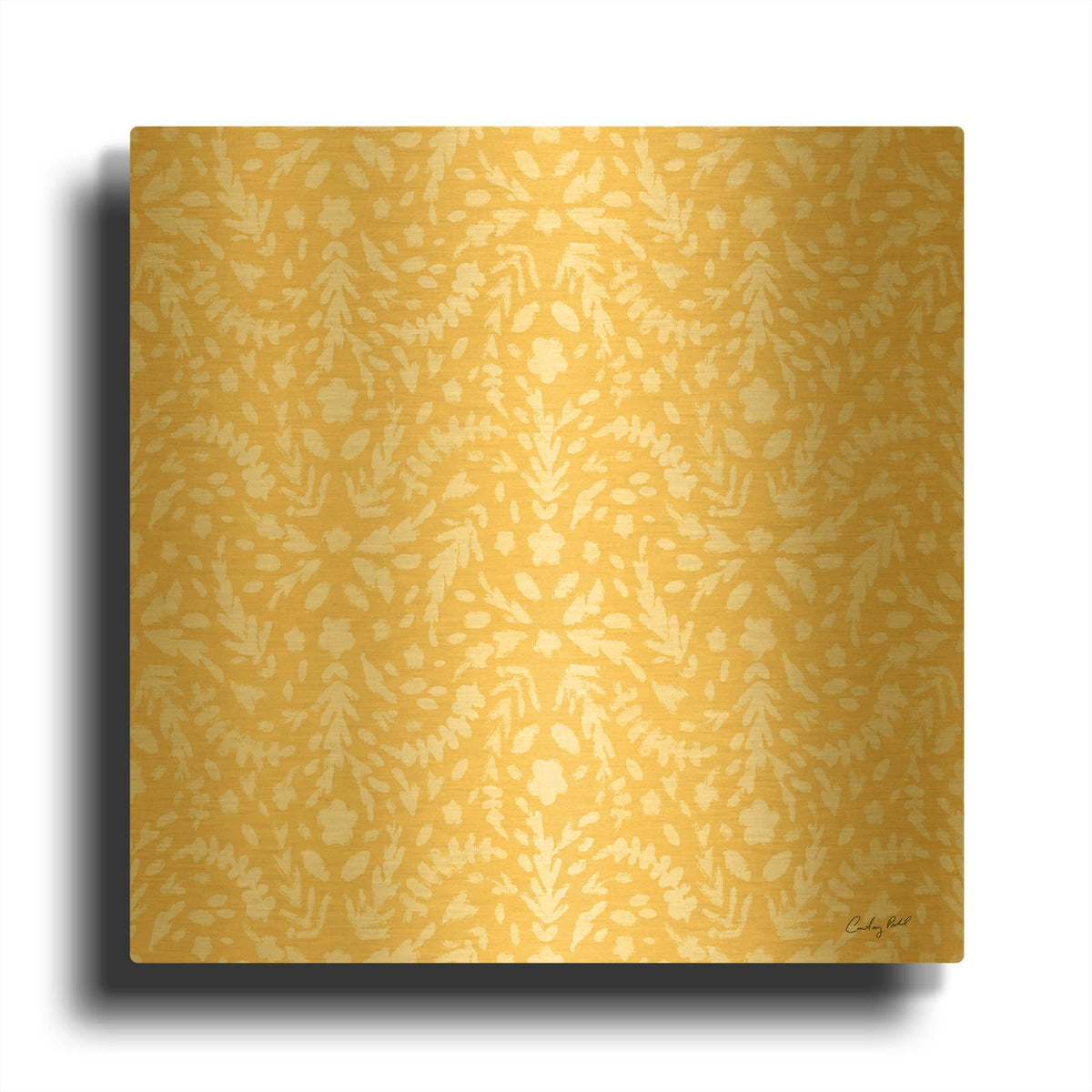 '47825-Spring has Sprung Pattern IIA' By Courtney Prahl Gold Metal Wall Art
