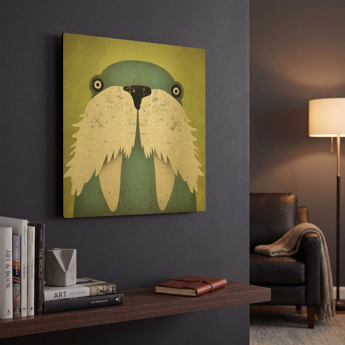'Walrus' By Ryan Fowler Gold Metal Wall Art