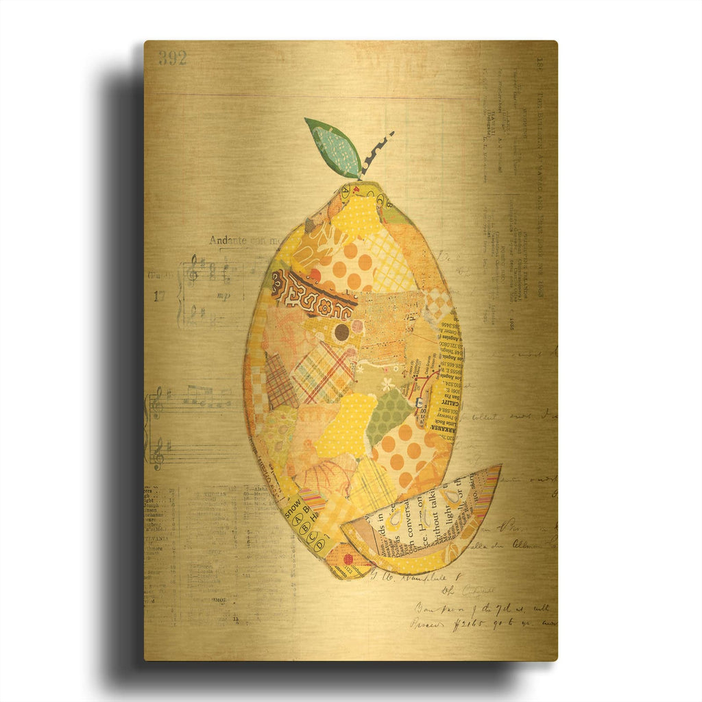 '52364-Lemon' By Courtney Prahl Gold Metal Wall Art