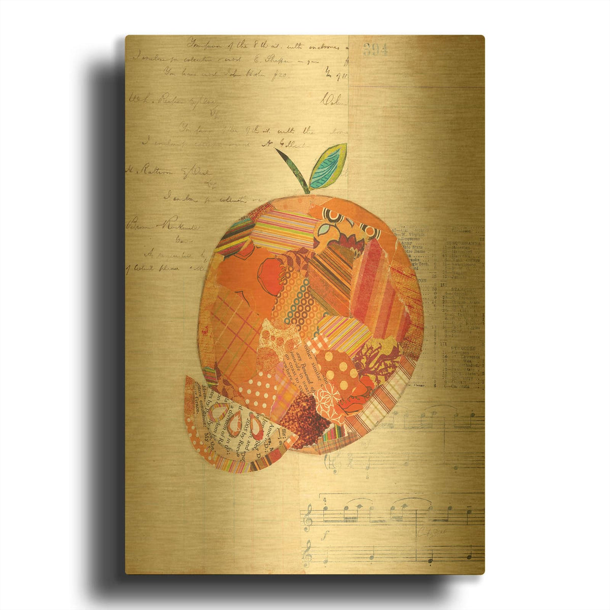 '52365-Orange' By Courtney Prahl Gold Metal Wall Art