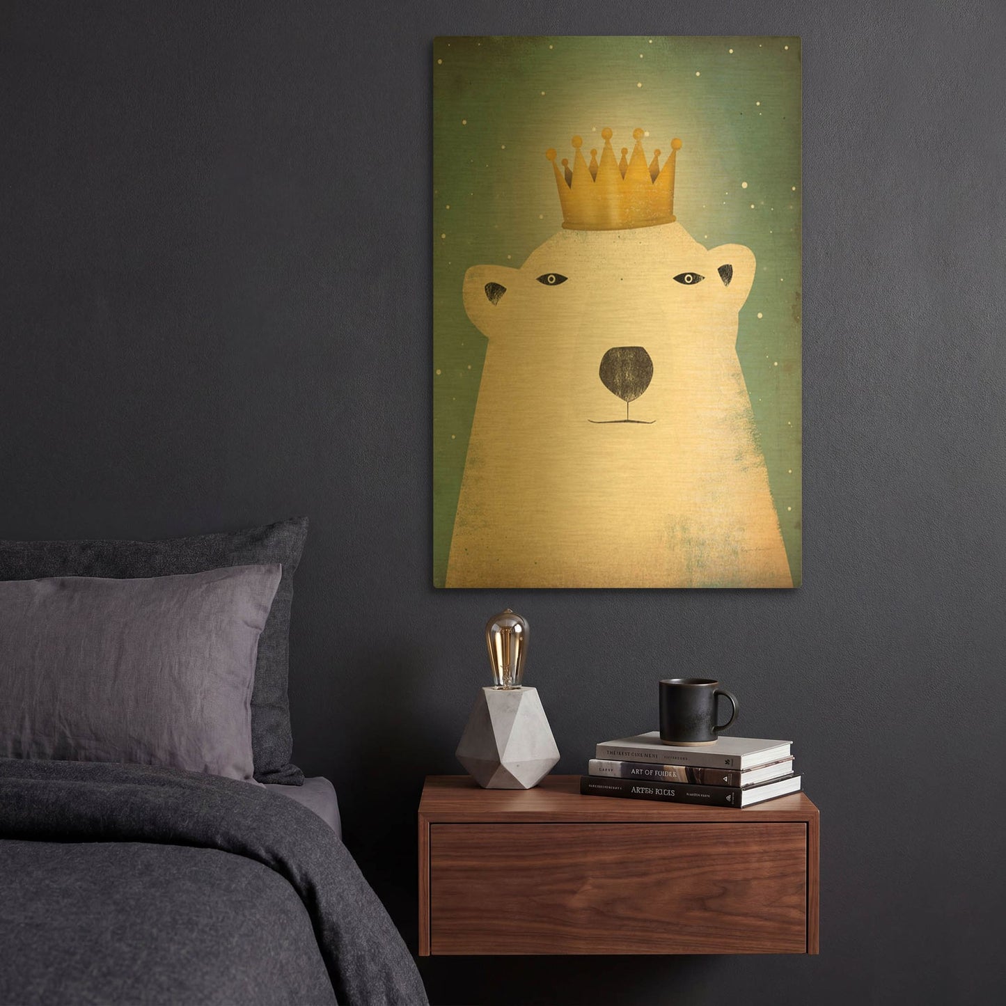 'Polar King' By Ryan Fowler Gold Metal Wall Art