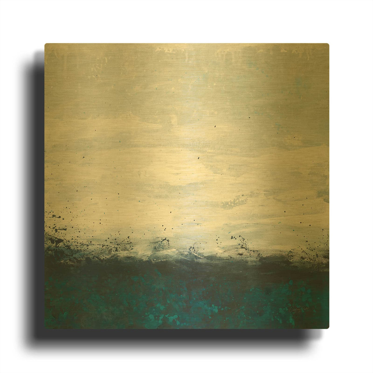 '61966-Seaside Escape IV' By Courtney Prahl Gold Metal Wall Art