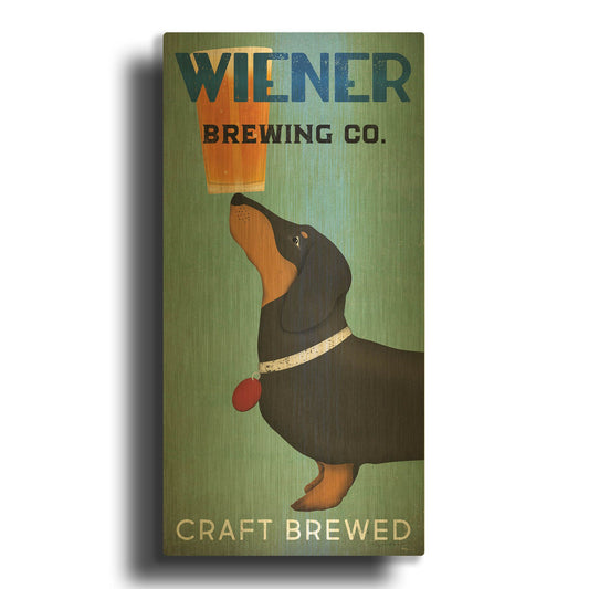 'Wiener Brewing Co' By Ryan Fowler Gold Metal Wall Art