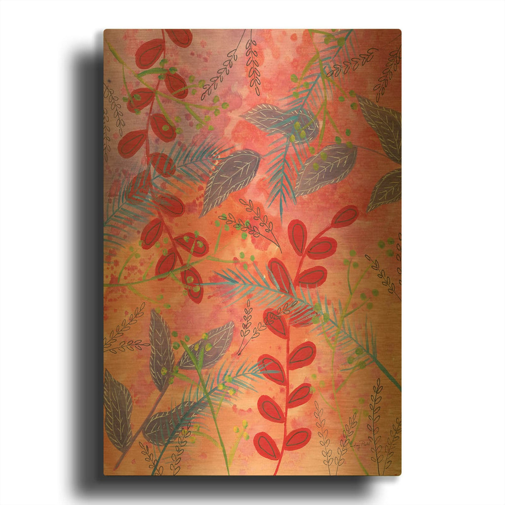 '69961-Botanical Brights II' By Courtney Prahl Gold Metal Wall Art
