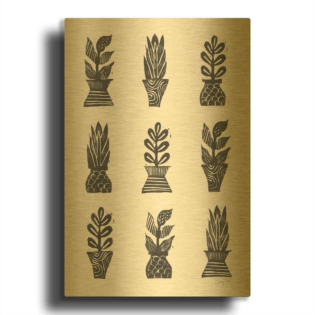 '70688-Planted' By Courtney Prahl Gold Metal Wall Art