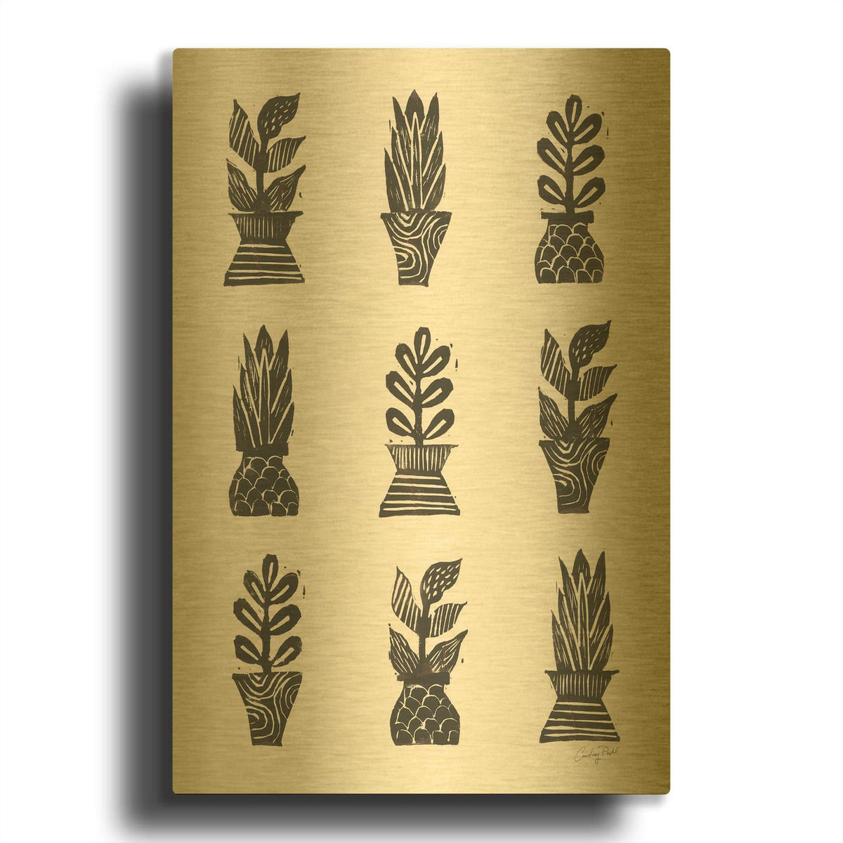 '70688-Planted' By Courtney Prahl Gold Metal Wall Art