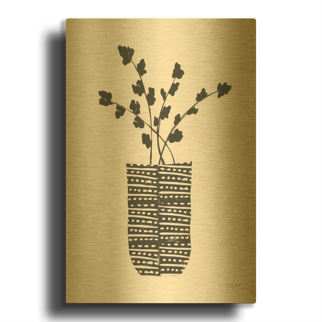 '70690-Shadow Vessel I' By Courtney Prahl Gold Metal Wall Art