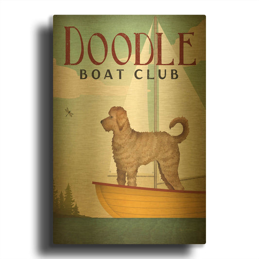 'Doodle Sail' By Ryan Fowler Gold Metal Wall Art