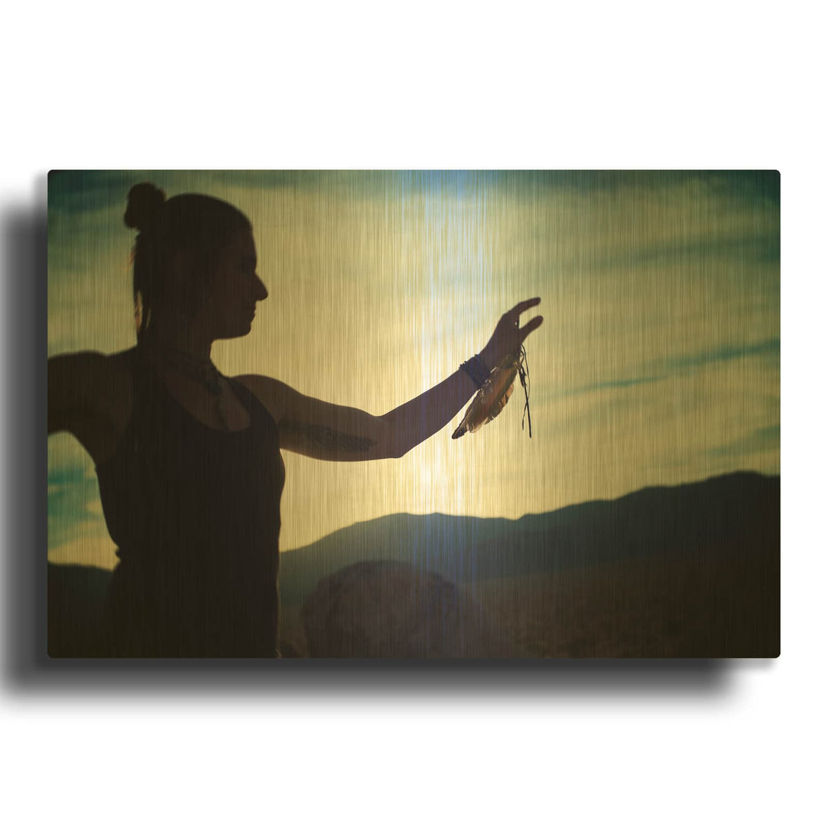 'Touch The Sky' By Elena Ray Gold Metal Wall Art