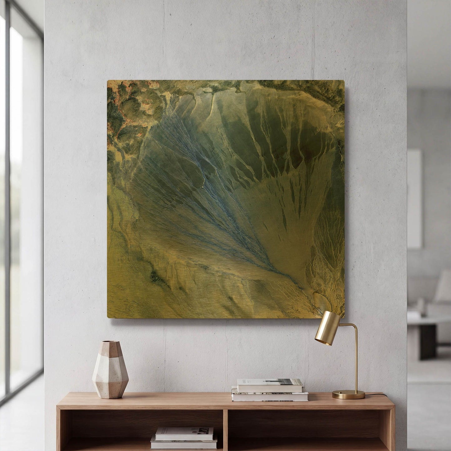 'Earth As Art Alluvial Fan' By NASA Earth As Art Gold Metal Wall Art