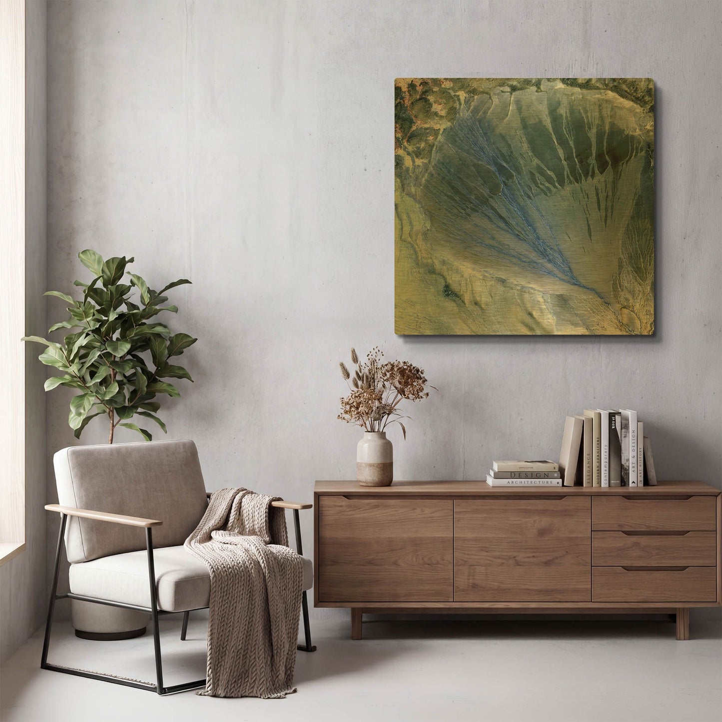 'Earth As Art Alluvial Fan' By NASA Earth As Art Gold Metal Wall Art