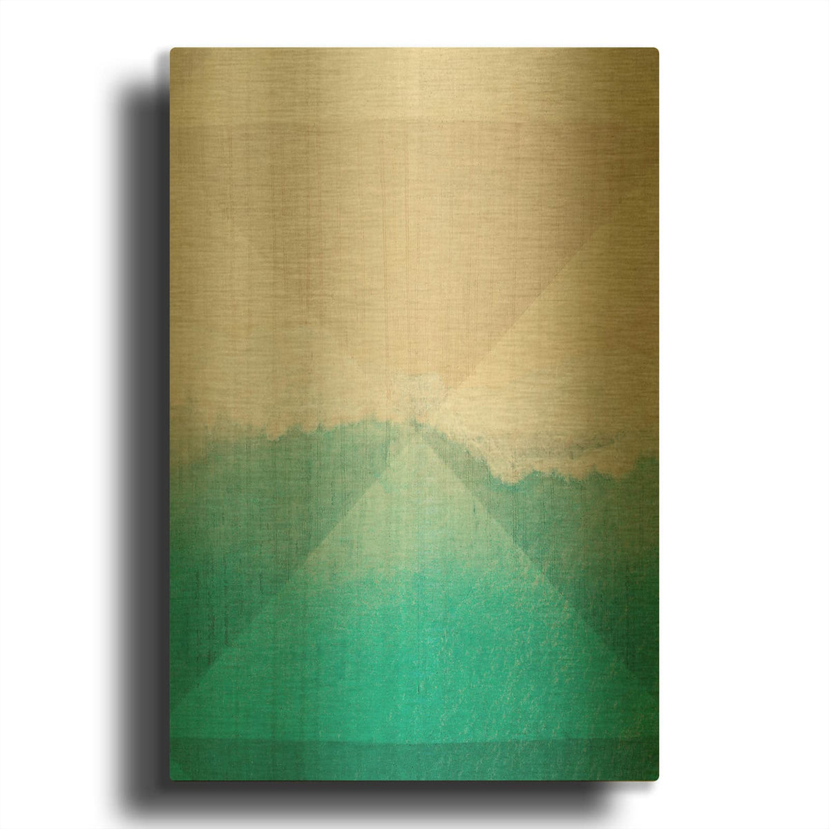 'Abstract Hourglass' By Elena Ray Gold Metal Wall Art