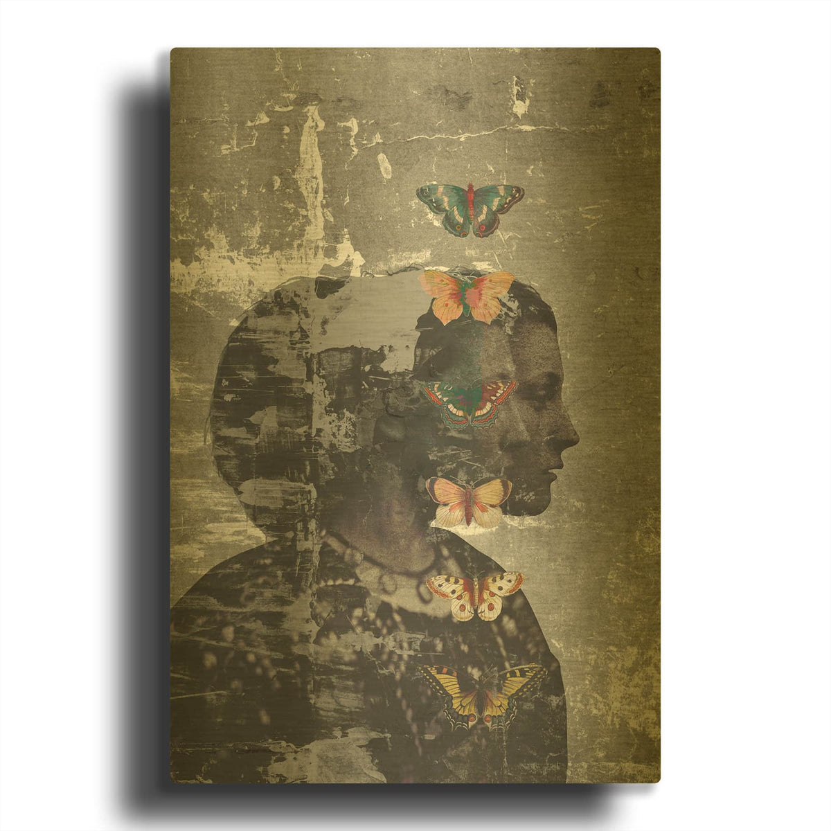 'Self Realization' By Elena Ray Gold Metal Wall Art