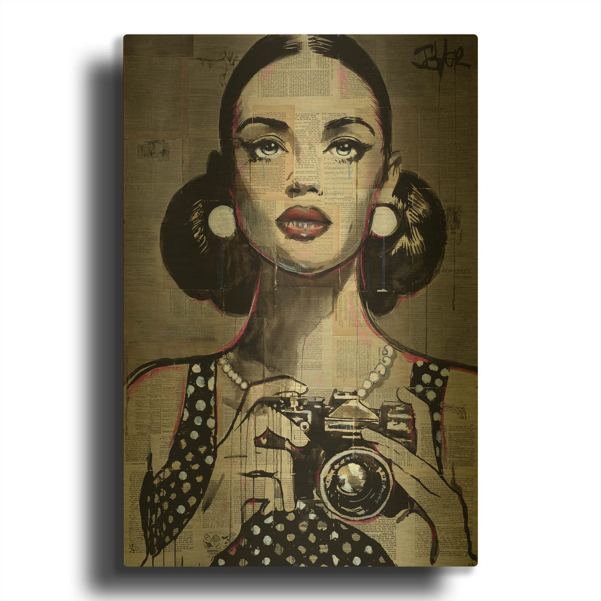 'Exposure' By Loui Jover Gold Metal Wall Art
