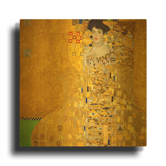 'Portrait der Adele Bloch-Bauer I' By Gustav Klimt Gold Metal Wall Art