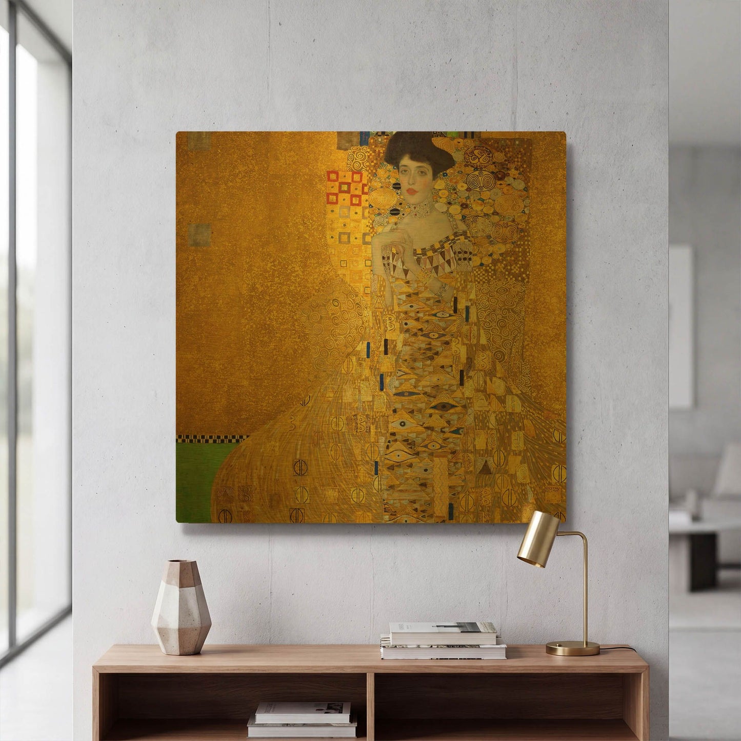 'Portrait der Adele Bloch-Bauer I' By Gustav Klimt Gold Metal Wall Art