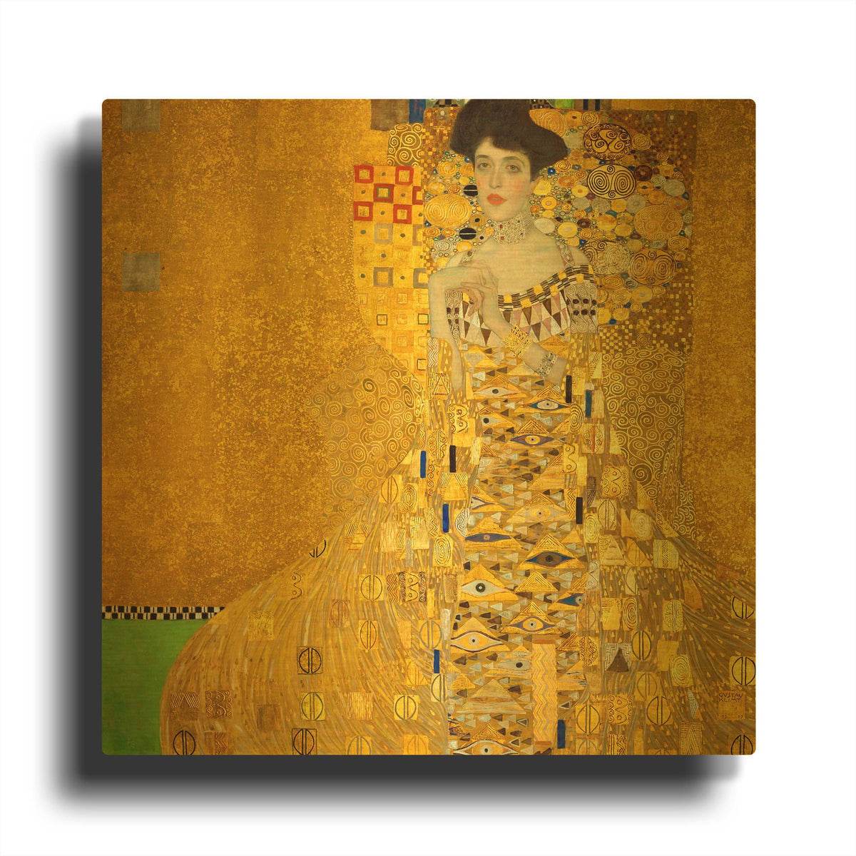 'Portrait der Adele Bloch-Bauer I' By Gustav Klimt Gold Metal Wall Art