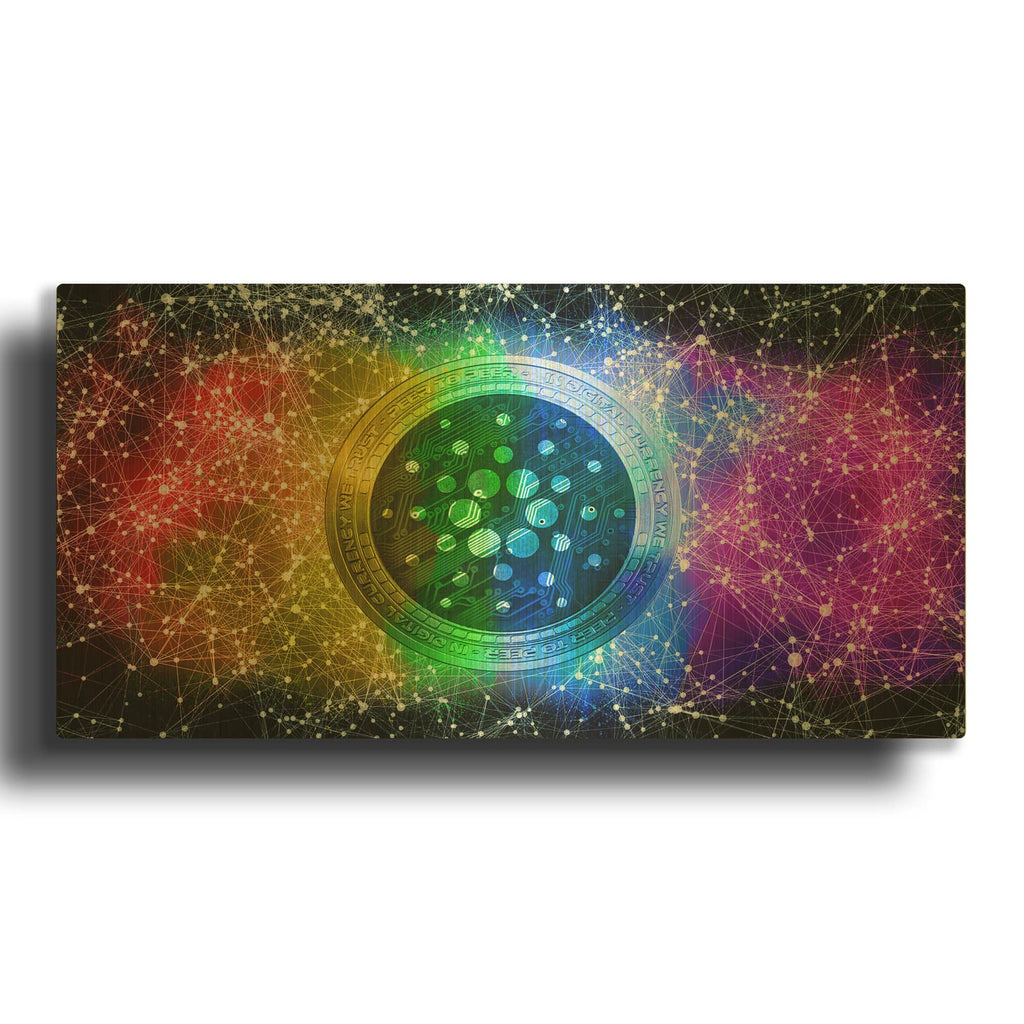 'ADA Cardano Crypto Constellation' By Luxe Gold Metal Wall Art