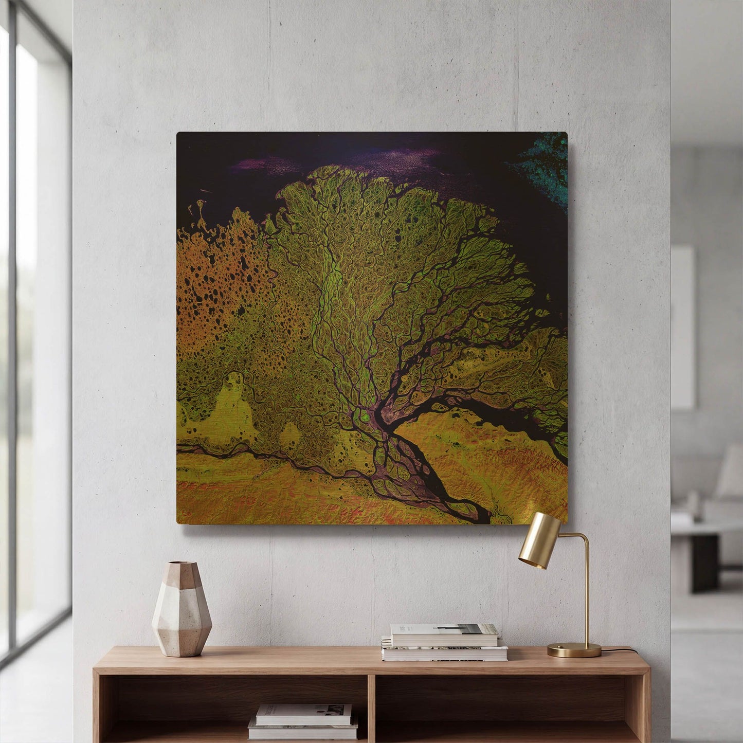 'Earth As Art Lena Delta' By NASA Earth As Art Gold Metal Wall Art