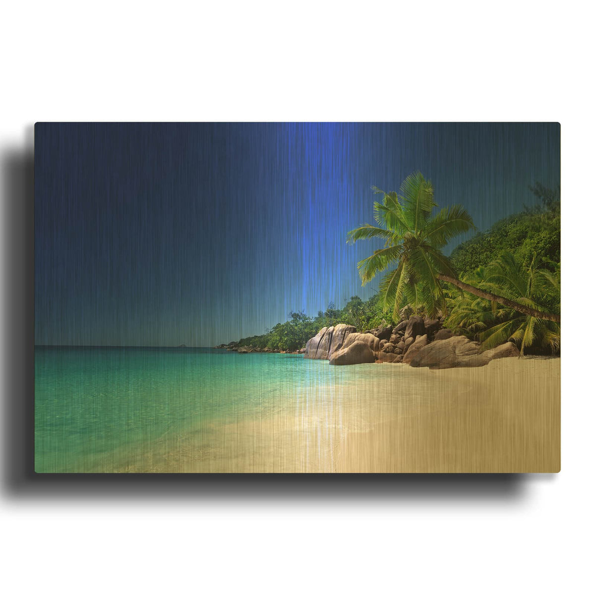 'Caribbean Paradise' By Luxe Gold Metal Wall Art