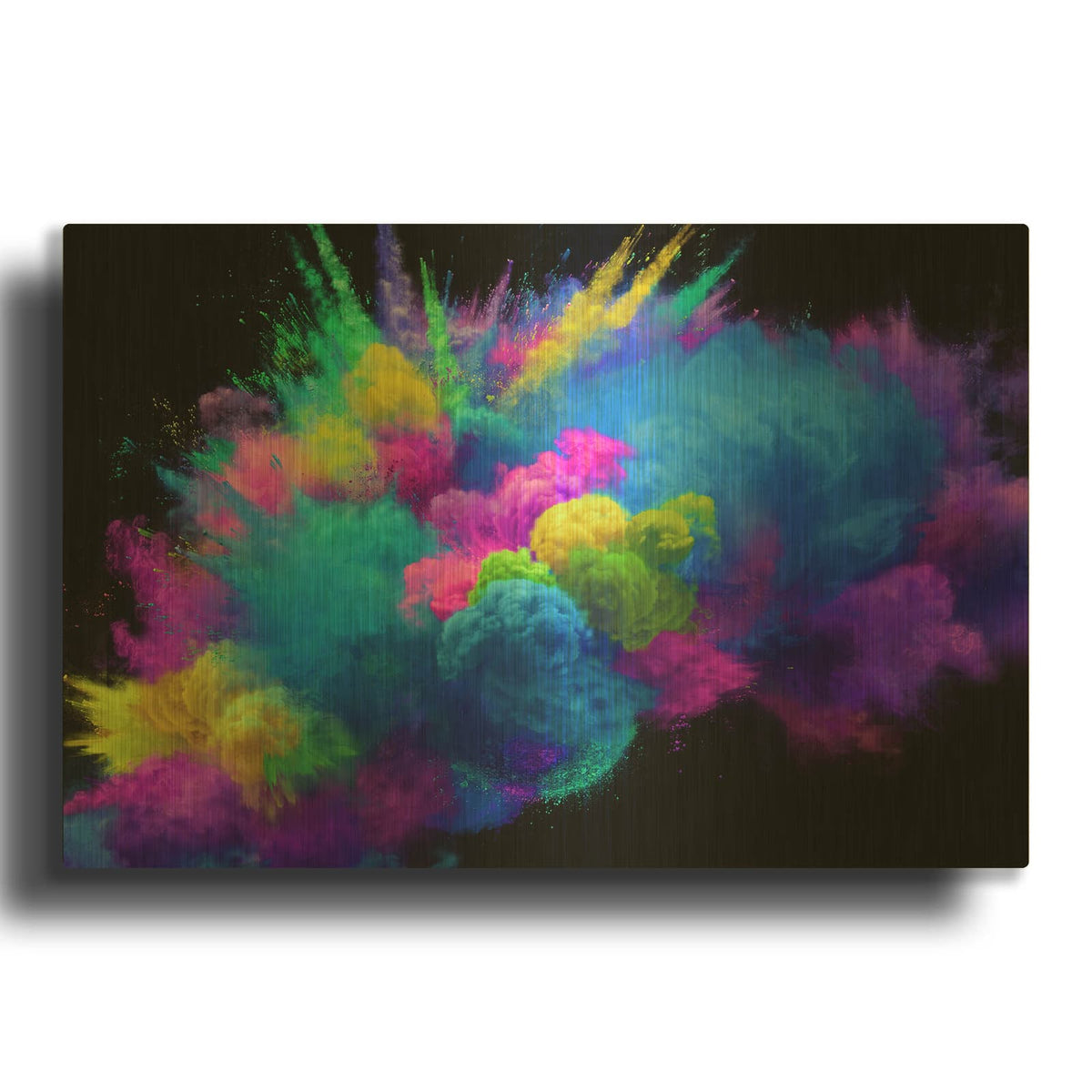 'Colorful Avalanche' By Luxe Gold Metal Wall Art