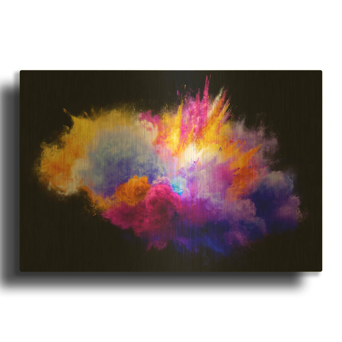'Colorful Eruption' By Luxe Gold Metal Wall Art