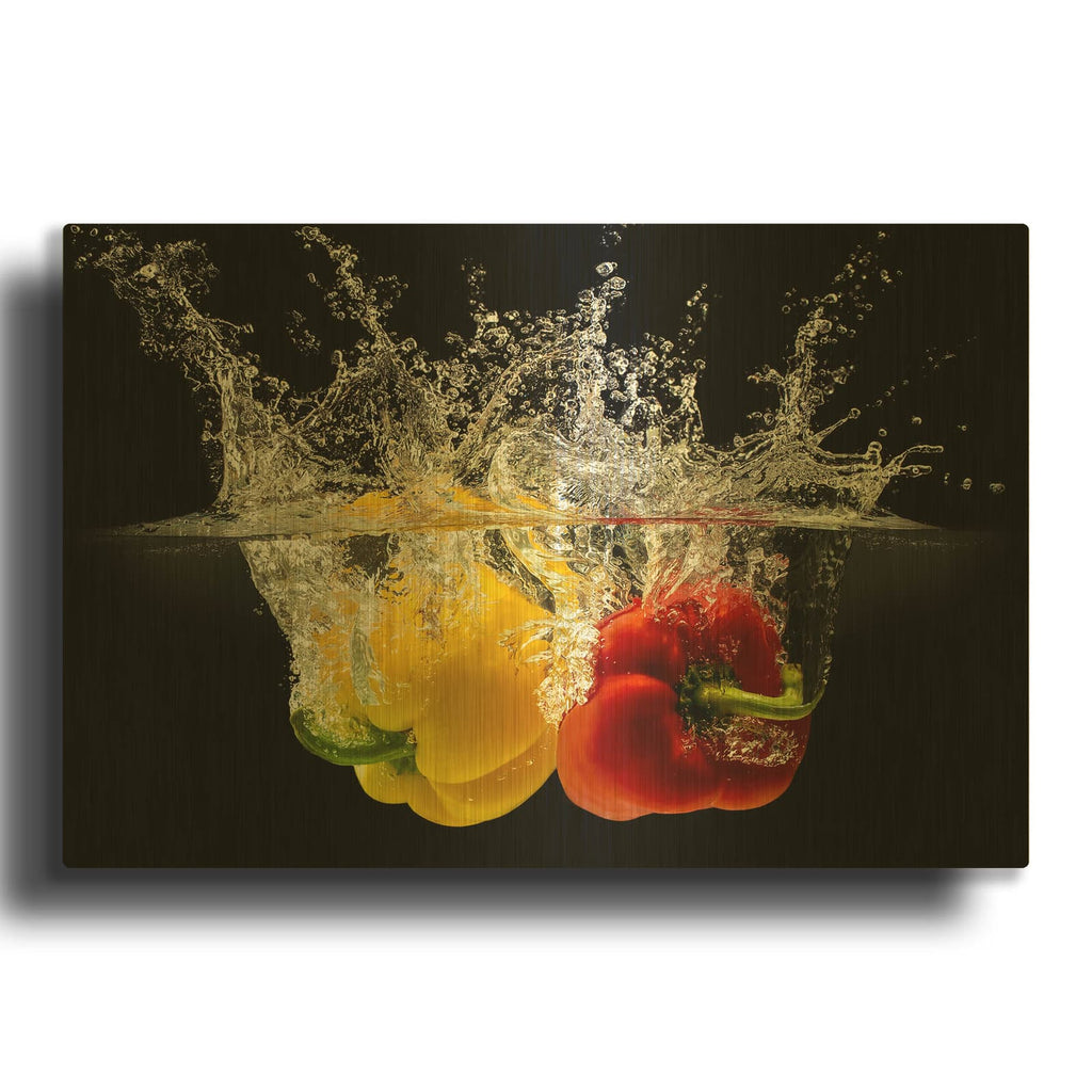 'Pepper Splash' By Luxe Gold Metal Wall Art