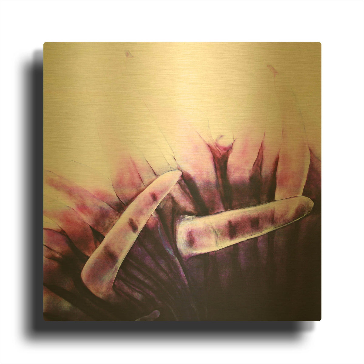 'Tentacles' By Rita Shimelfarb Gold Metal Wall Art