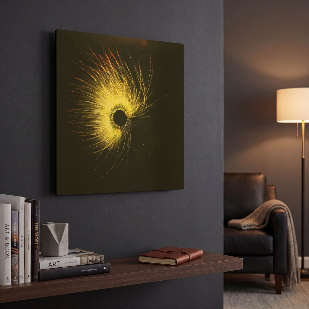 'Luminescence' By Rita Shimelfarb Gold Metal Wall Art