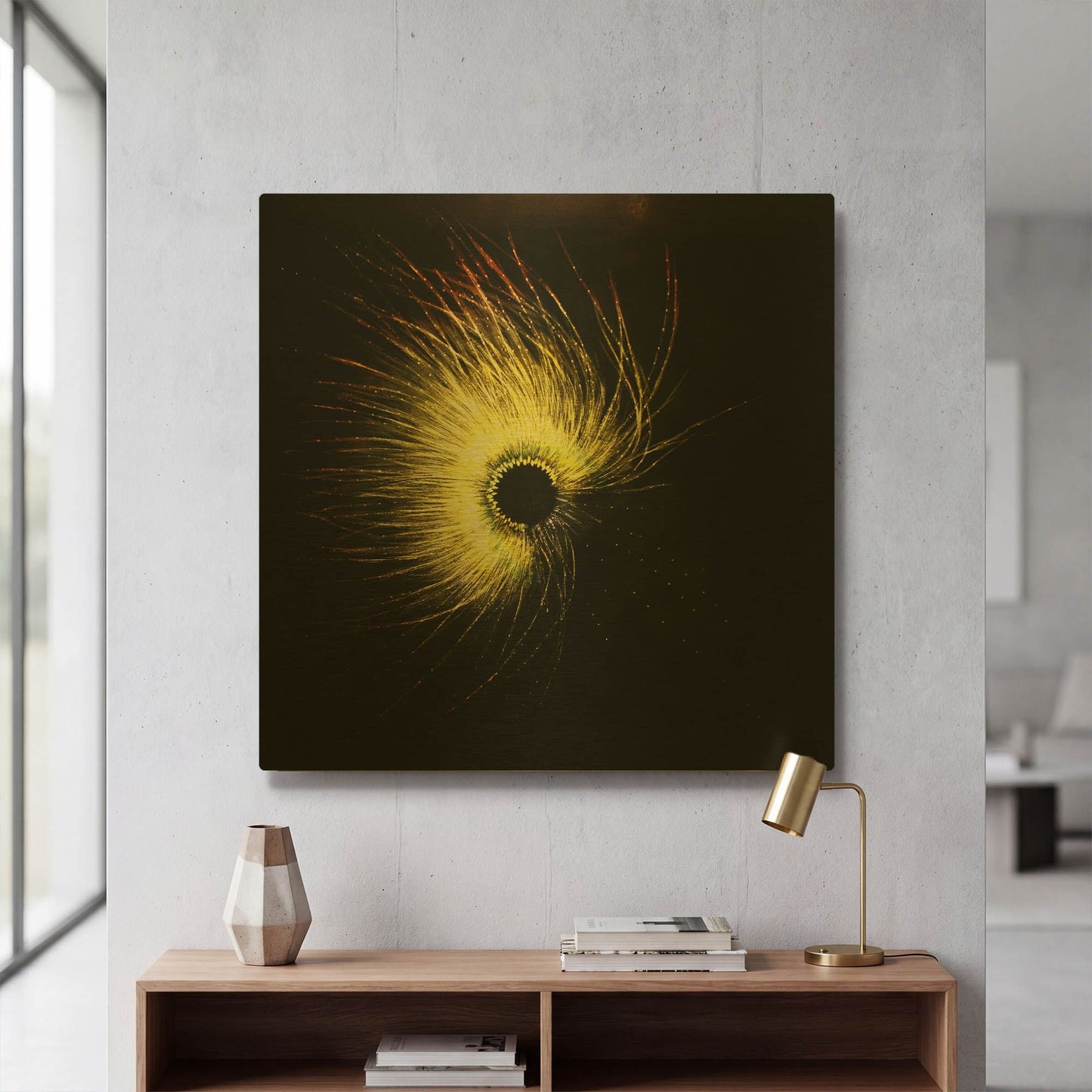 'Luminescence' By Rita Shimelfarb Gold Metal Wall Art