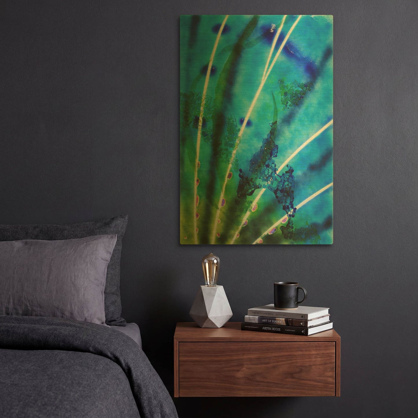 'Lion Fish Fin' By Rita Shimelfarb Gold Metal Wall Art