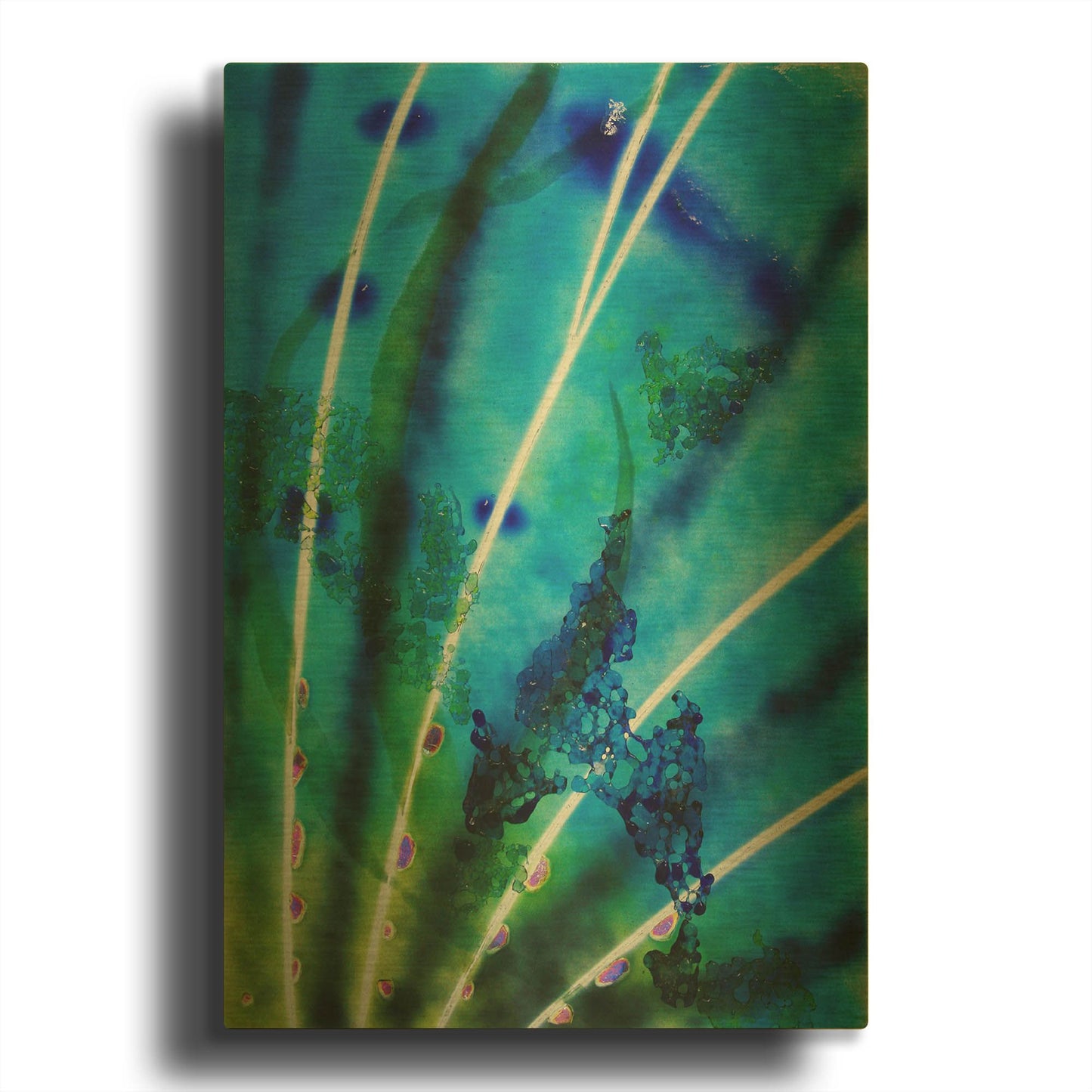 'Lion Fish Fin' By Rita Shimelfarb Gold Metal Wall Art