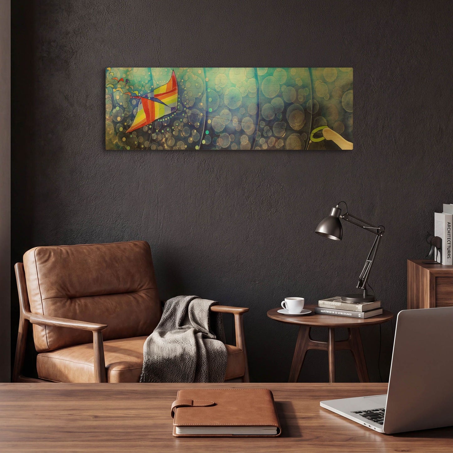 'Air' By Rita Shimelfarb Gold Metal Wall Art