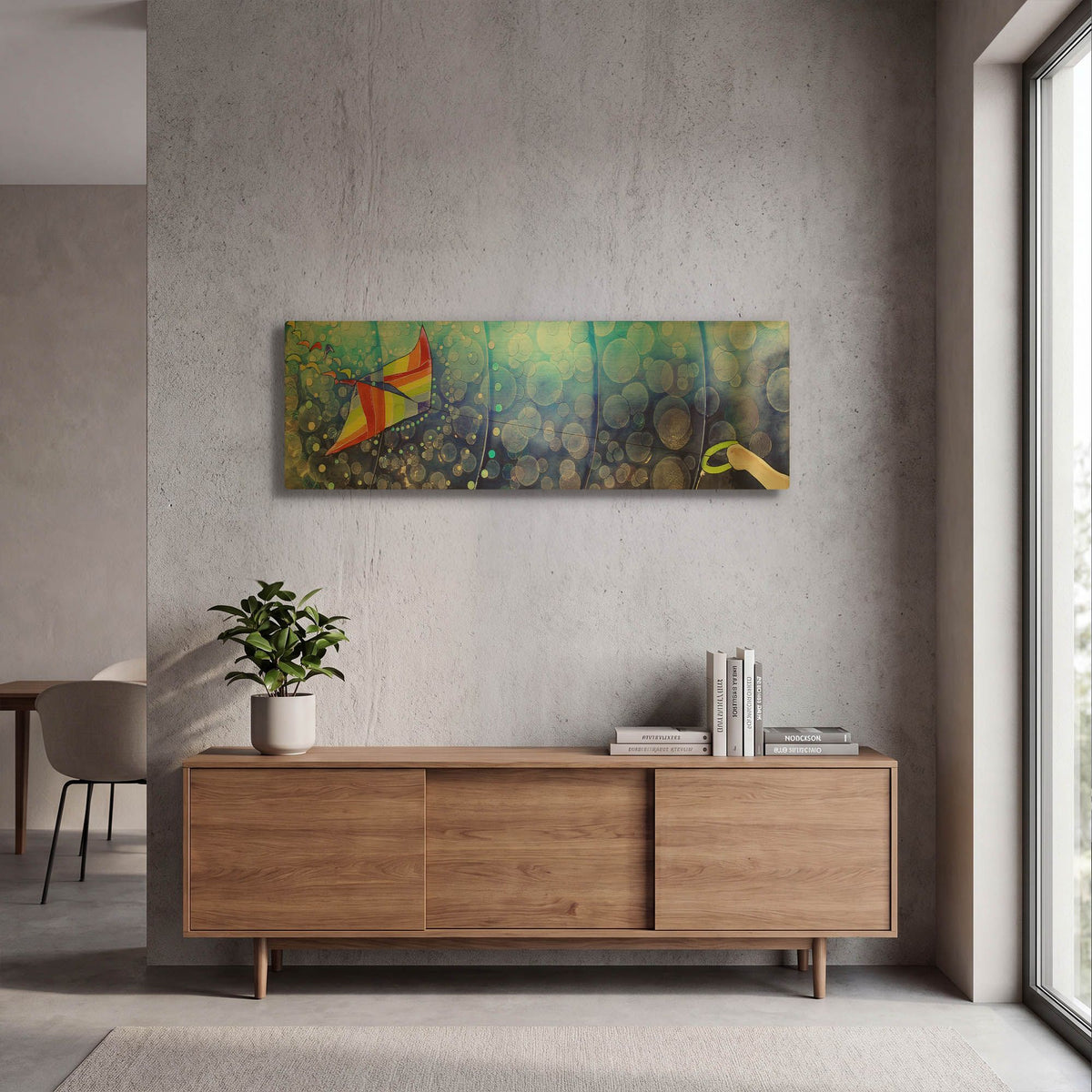 'Air' By Rita Shimelfarb Gold Metal Wall Art